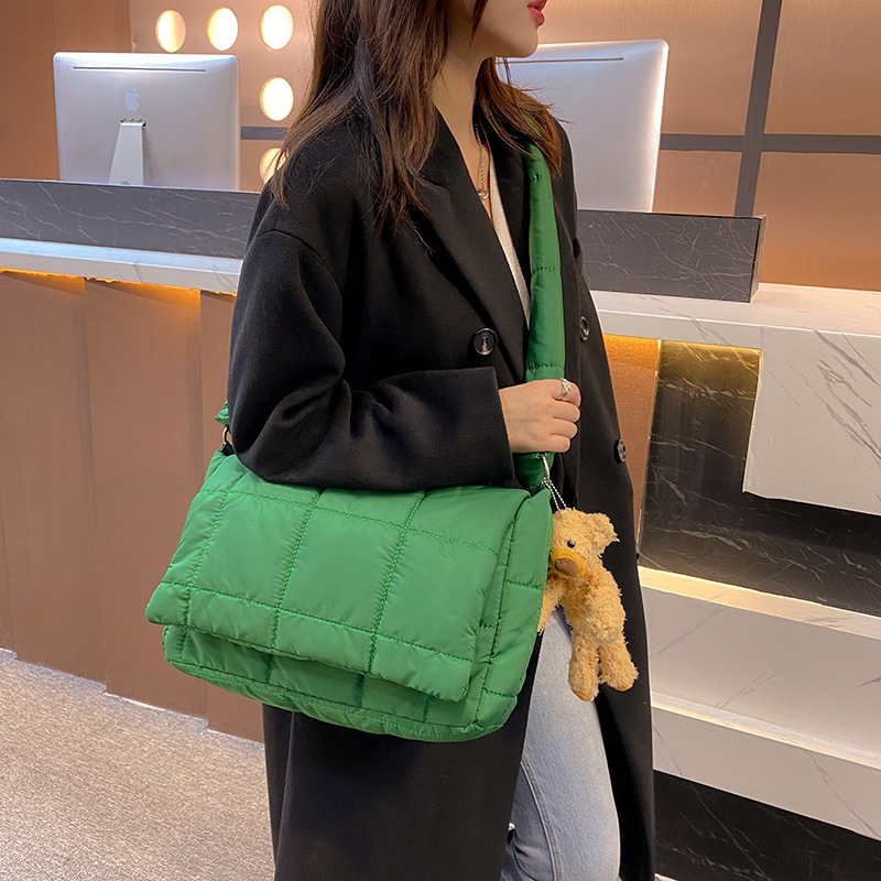 Luxury Bags Green - Winter Down cotton women messenger bags