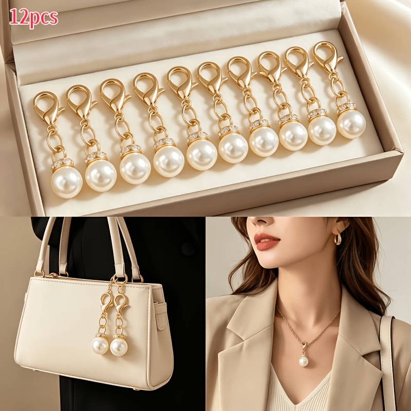 Luxury Bags And Shoes - 12Pcs Luxury Rhinestone Lobster Clasp Charms
