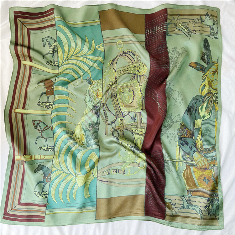 Luxury Bags Green - Small Mulberry Silk Scarf 65CM Women