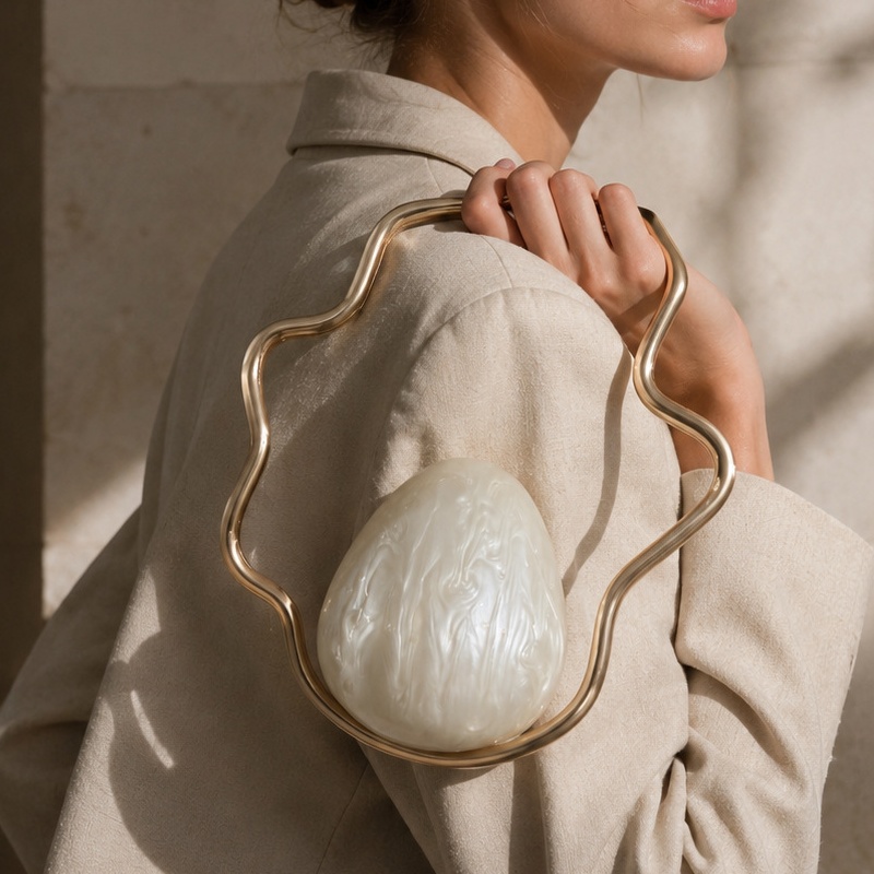Luxury Bags Vendor - Women mini Acrylic Egg Bag Cute