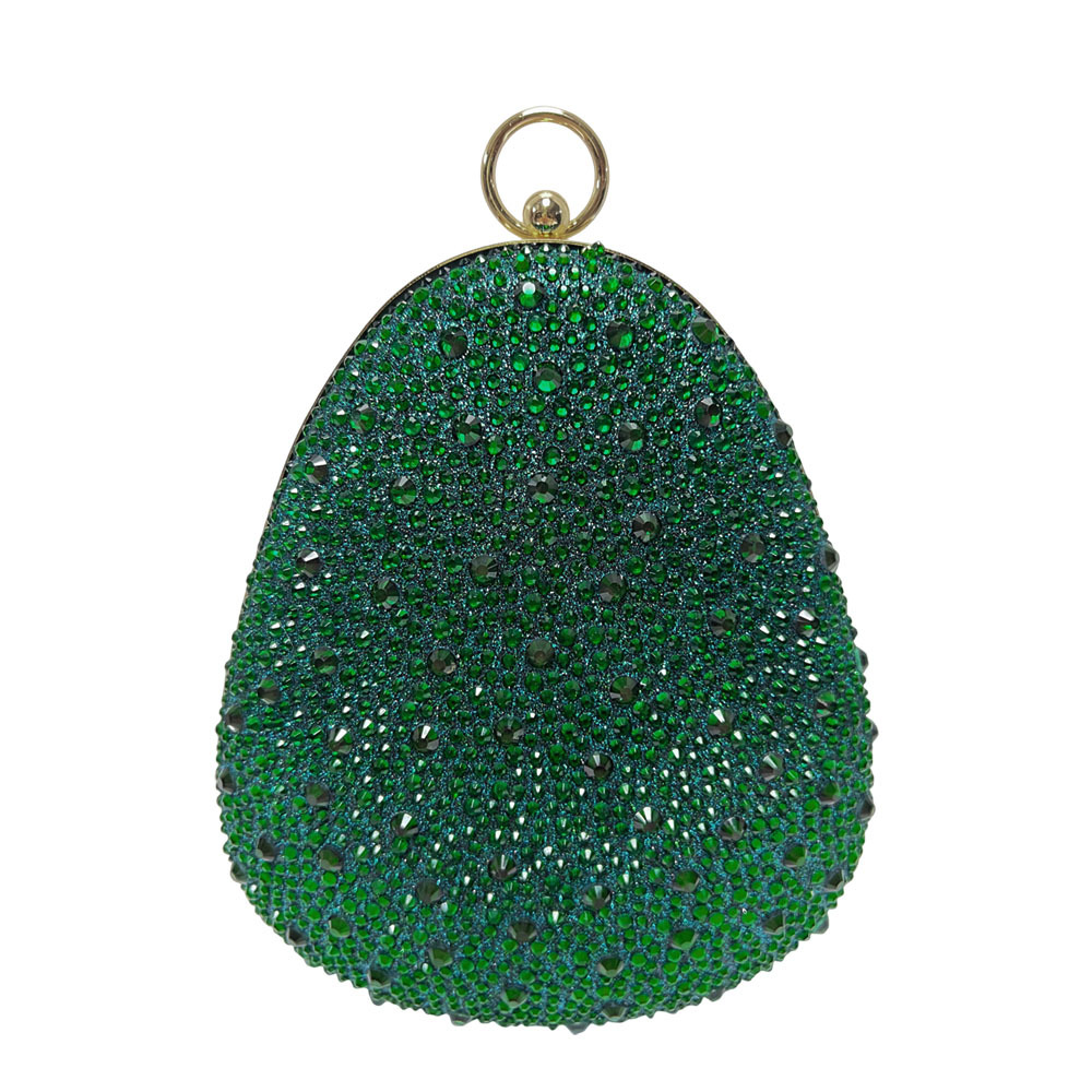 Emerald Green Full Rhinestone  - Luxury Bags Green review and price