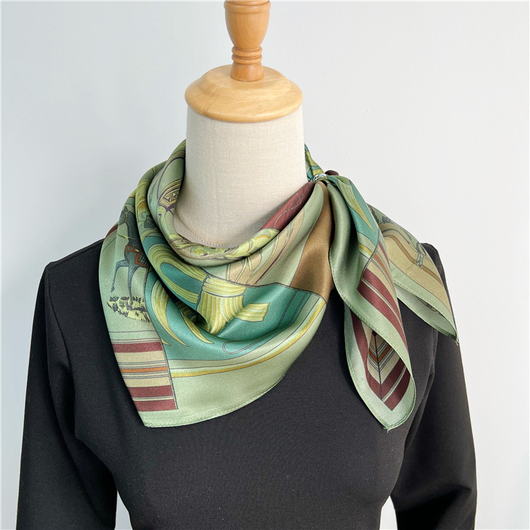 Small Mulberry Silk Scarf 65CM - Luxury Bags Green review and price