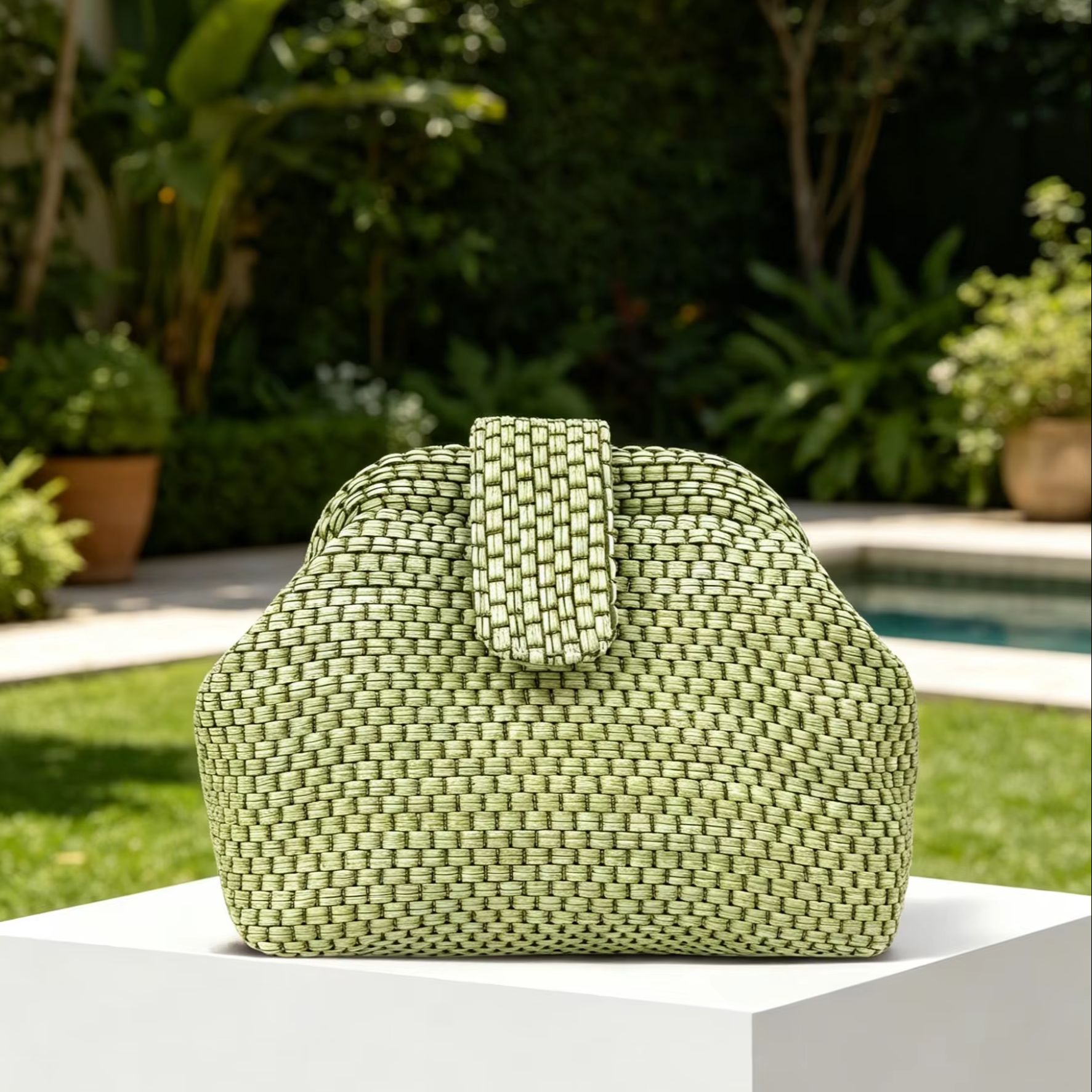 French-Style Light Luxury Hand - Luxury Bags Green review and price