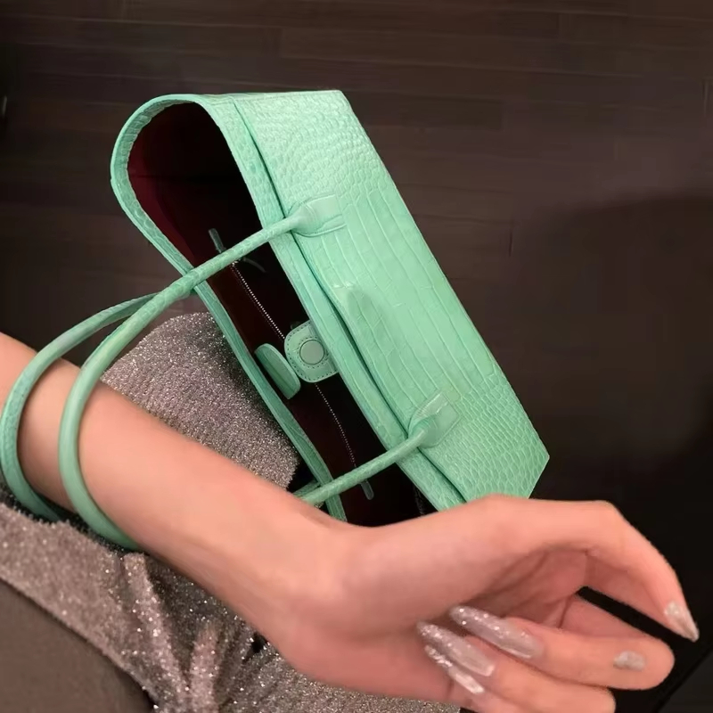 Free Shipping Crocodile-emboss - Luxury Bags Green review and price