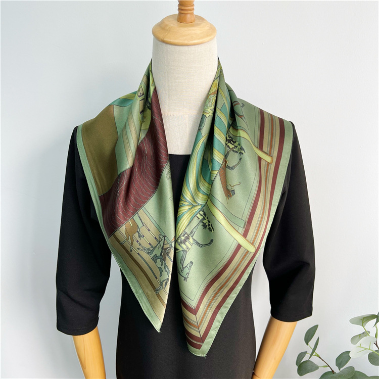65CM Green Silk Scarf Luxury D - Luxury Bags Green review and price