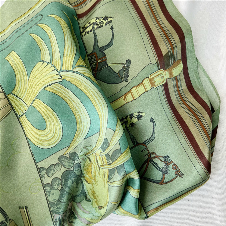 65CM Green Silk Scarf Luxury D - Luxury Bags Green review and price