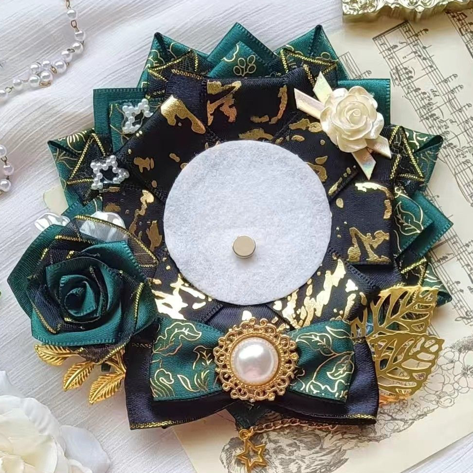 Green Ribbon Badge Rosette. Lu - Luxury Bags Green review and price