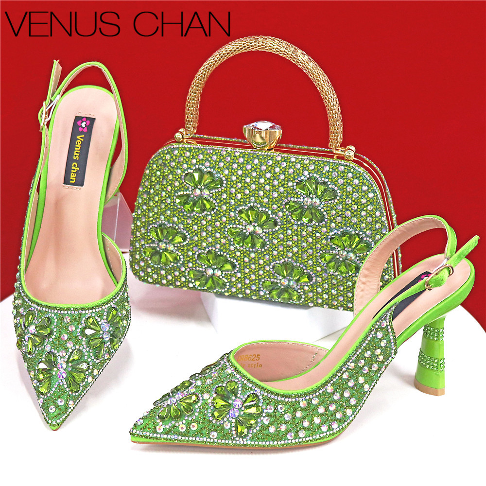 Luxury Green Rhinestone Party  - Luxury Bags Green review and price