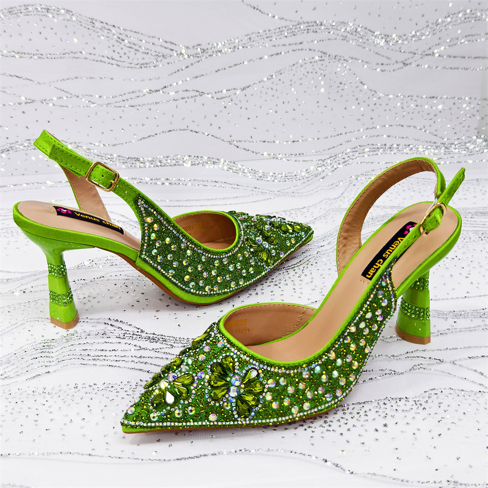 Luxury Green Rhinestone Party  - Luxury Bags Green review and price