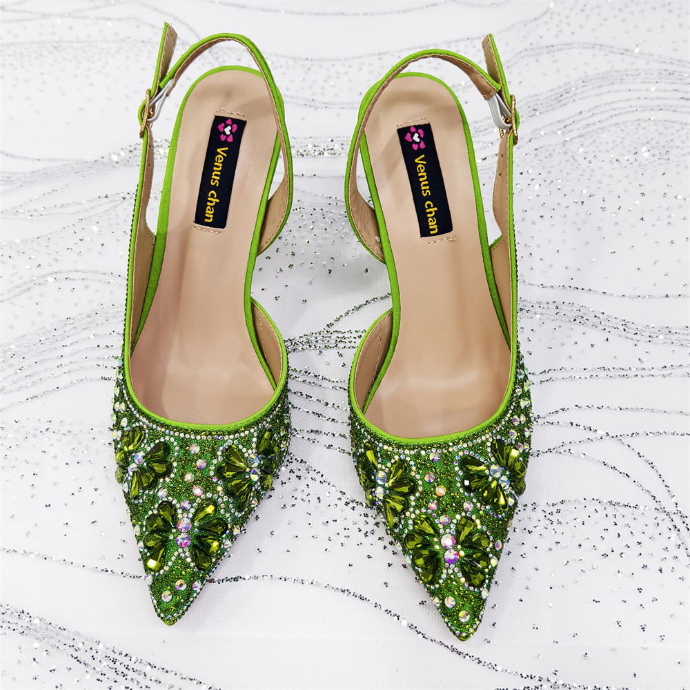 Luxury Green Rhinestone Party  - Luxury Bags Green review and price
